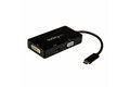 folie 1 von 5, vergrößern, usb-c multiport adapter - 4k 30 hz - usb c auf hdmi / dvi / vga - usb type c adapter - usb-c dongle - usb c hub (cdpvgdvhdbp)