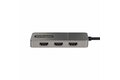 folie 3 von 7, vergrößern, 3-port usb-c multi-monitor adapter, usb-c auf 3x hdmi mst hub, dreifach 4k 60hz hdmi laptop display extender / splitter, hdr, extra langes integ. kabel, nur windows (mst14cd123hd)