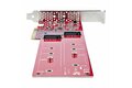 folie 4 von 10, vergrößern, dual m 2 pcie adapterkarte, pcie x8/ x16 auf dual ahci oder nvme m.2 ssds, pci express 4.0, 7,8gb/s pro laufwerk, bifurkation erforderlich - windows/linux kompatibel (dual-m2-pcie-card-b)