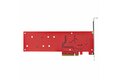 folie 6 von 10, vergrößern, dual m 2 pcie adapterkarte, pcie x8/ x16 auf dual ahci oder nvme m.2 ssds, pci express 4.0, 7,8gb/s pro laufwerk, bifurkation erforderlich - windows/linux kompatibel (dual-m2-pcie-card-b)