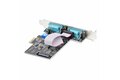folie 2 von 7, vergrößern, 2-port serielle pcie karte, quad-port pci express zu rs232/rs422/rs485 db9 serielle karte, standard/niedrigrofil halterungen, 16c1050 uart, esd schutz, windows/linux (2s232422485-pc-card)