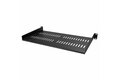 folie 1 von 2, vergrößern, 1he regalboden für racks - universale belüftete freitragende fachboden für 19" netzwerkschränke und racks, tragkraft 20kg - schwerlastregal aus stahl - 10" tief - schwarz