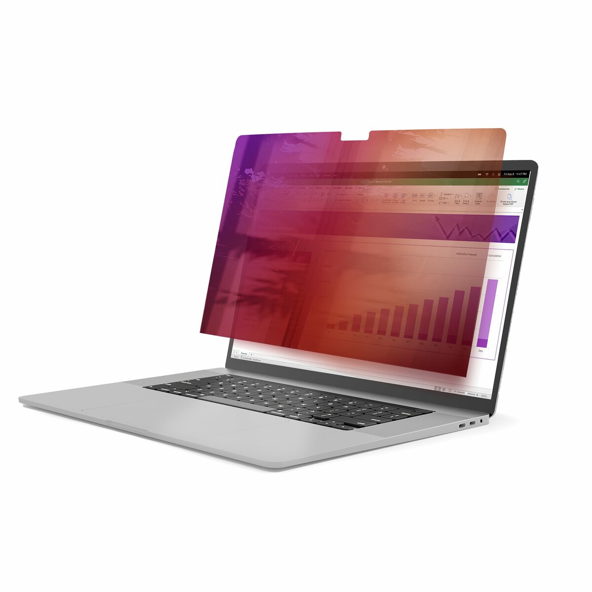 folie 1 von 6, vergrößern, 14 zoll macbook pro 21/23 blickschutz, doppelseitiger laptop goldfilter mit erhöhtem sichtschutz, +/- 30 grad (142mg-privacy-screen)