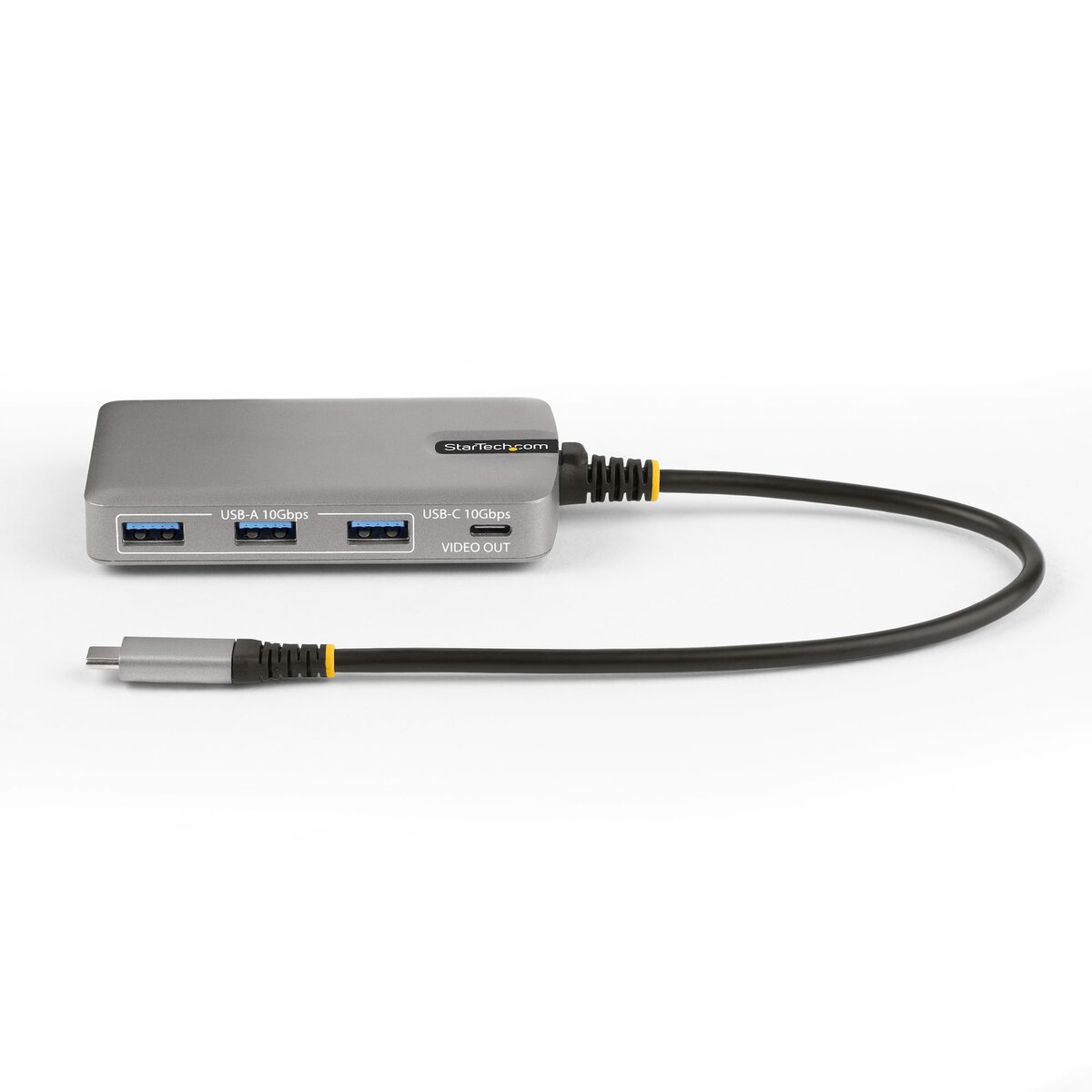 folie 3 von 10, vergrößern, 4-port usb-c hub mit dp alt mode videoausgang 4k 60hz - usb-c auf 3x usb-a & usb-c, 100w power delivery, usb 3.2 10gbps, 30cm kabel, usbc verteiler/splitter usb-c zu usb (hb31c3a1cdppd3)