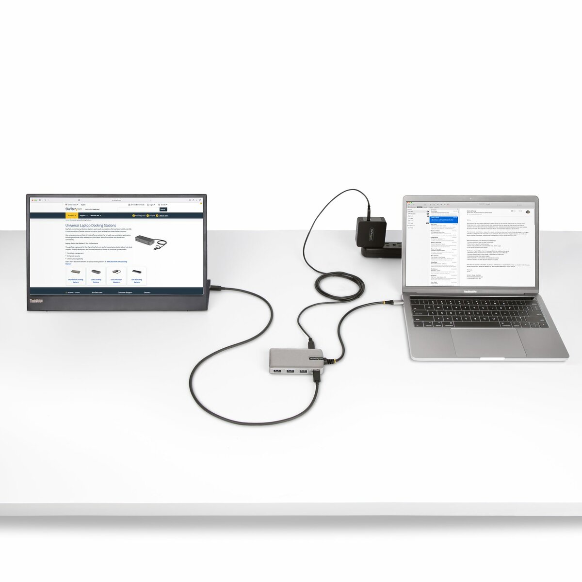folie 6 von 10, vergrößern, 4-port usb-c hub mit dp alt mode videoausgang 4k 60hz - usb-c auf 3x usb-a & usb-c, 100w power delivery, usb 3.2 10gbps, 30cm kabel, usbc verteiler/splitter usb-c zu usb (hb31c3a1cdppd3)