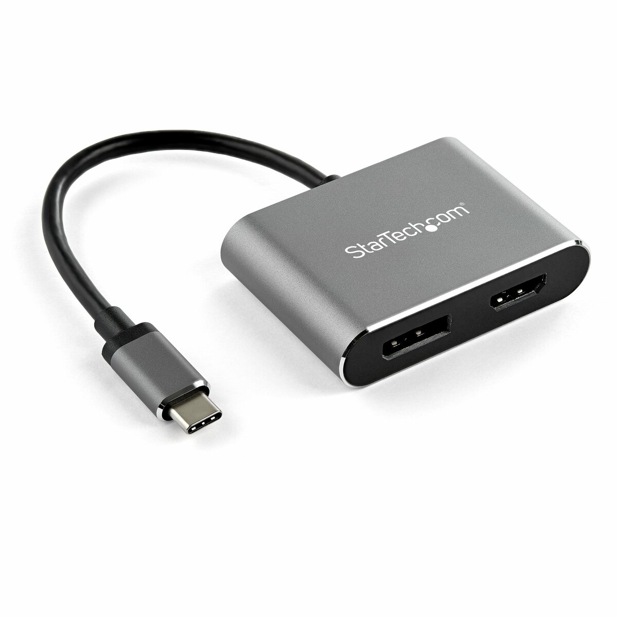 Product  StarTech.com USB C Multiport Video Adapter, 4K 60Hz USB-C to HDMI  2.0 or DisplayPort 1.2 Monitor Adapter, USB Type-C 2-in-1 Display Converter  HDMI/DP HBR2 HDR, Thunderbolt 3 Compatible - USB-C