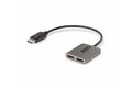 folie 1 von 8, vergrößern, 2-port multi-monitor displayport adapter, dp auf 2x displayport 1.4 splitter, dual 5k 60hz computer mst hub, extra langes integriertes kabel, nur windows (mst14dp122dp)