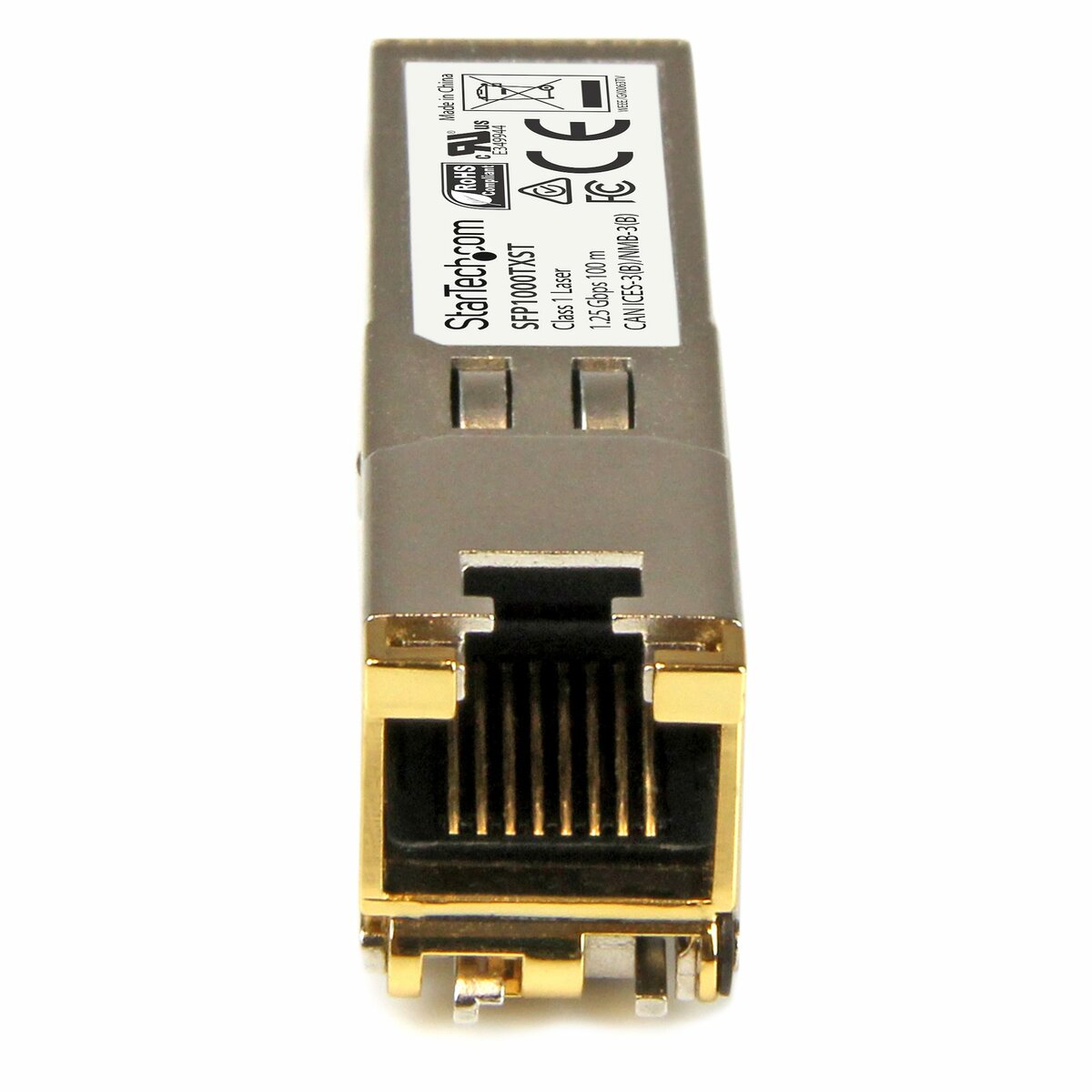folie 3 von 4, vergrößern, 1000base-tx - gigabit transceiver - kupfer sfp - rj45 sfp - msa konform - 100m - gigabit sfp modul (sfp1000txst)