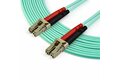 folie 3 von 4, vergrößern, 7 m om3 lwl patchkabel - zipcord multimode-glasfaserkabel lc/upc auf lc/upc - vollduplex 50/125µm sfp/optisches kabel - 100g optical lichtleiterkabel - lszh lichtwellenleiter (a50fblclc7)