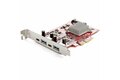 folie 1 von 6, vergrößern, usb-c pcie karte mit 4 ports - 10 gbit/s usb pci express erweiterungskarte mit 2 controllern - 2x usb-c & 2x usb-a ports - usb 3.1 schnittstellenkarte - full profile (pexusb312a2c2v)