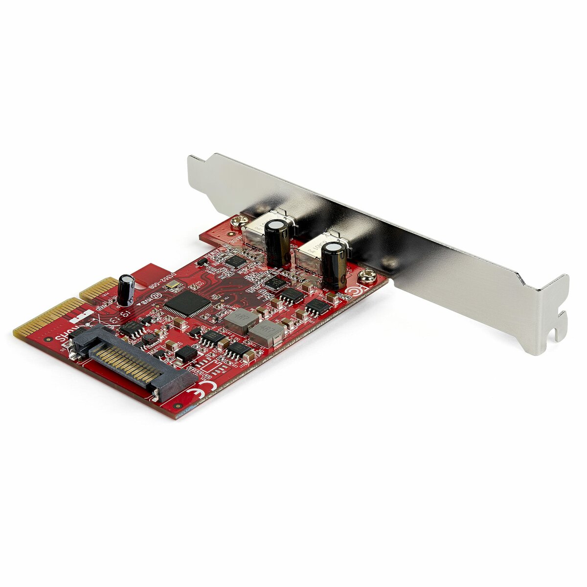 folie 2 von 4, vergrößern, pcie usb 3.1-karte (2 port, 2x usb-c 3.1 gen 2, 10 gbit/s, pcie gen 3 x4, asm3142-chipsatz, pci express usb-c karte) (pexusb312c3)