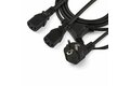 folie 4 von 4, vergrößern, 2 m computer y stromkabel, 18awg, eu schuko auf 2x c13, 10a 250v, ersatz ac stromkabel y splitter, drucker stromkabel, pc netzkabel, monitor stromkabel - ul gelistet (pxt101yeu2m)