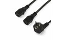 folie 1 von 4, vergrößern, 2 m computer y stromkabel, 18awg, eu schuko auf 2x c13, 10a 250v, ersatz ac stromkabel y splitter, drucker stromkabel, pc netzkabel, monitor stromkabel - ul gelistet (pxt101yeu2m)