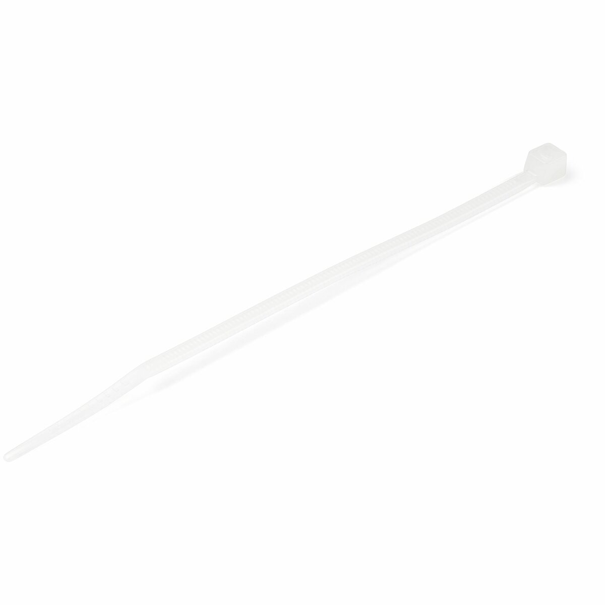 folie 1 von 5, vergrößern, kabelbinder 100x2 mm - selbstsichernde nylon-kabelbinder mit gebogener spitze, bündeldurchmesser bis zum 22 mm , 8 kg zugfestigkeit, 94v-2/ul, 100 stück - weiß (cbmzt4n)