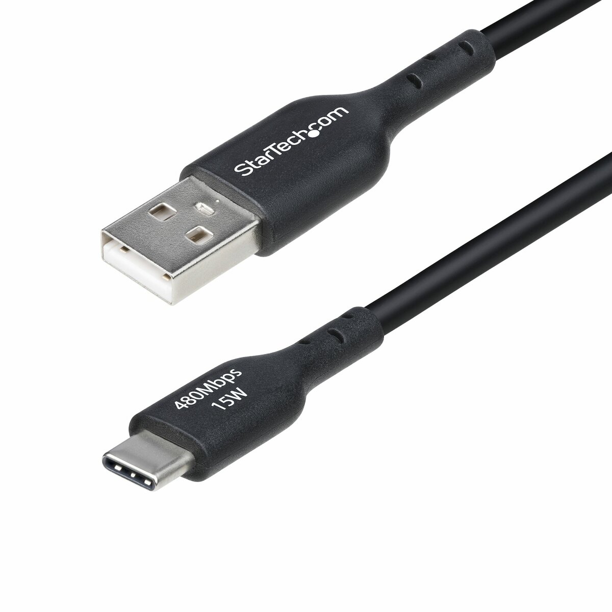 folie 1 von 9, vergrößern, 2m usb-a auf usb-c ladekabel, schnellladekabel, m/m, schwarz