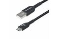folie 1 von 9, vergrößern, 2m usb-a auf usb-c ladekabel, schnellladekabel, m/m, schwarz