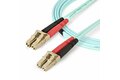 folie 4 von 4, vergrößern, 1 m lc/upc auf lc/upc om4 multimode glasfaserkabel, 50/125µm lommf/vcsel zipcord lwl, 100g netzwerke, low insertion loss, lszh lwl patchkabel (450fblclc1)
