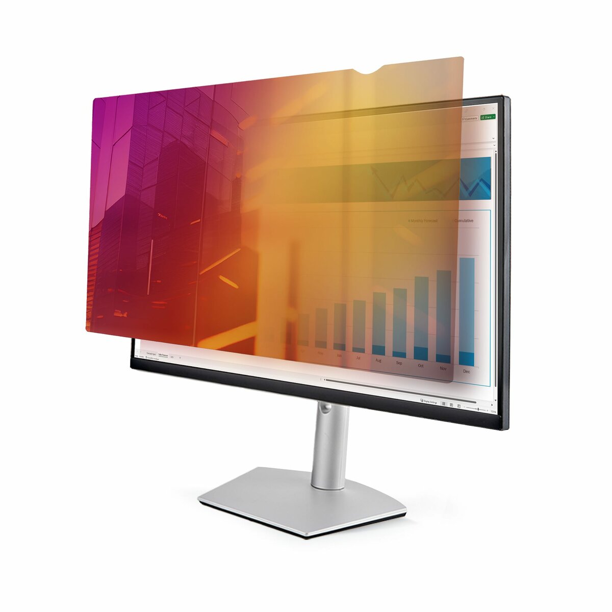 folie 1 von 6, vergrößern, 24" 16:10 monitor blickschutz gold, zweiseitiger blickschutzfilter mit erhöhter privatsphäre, +/-30° sicht (2461g-privacy-screen)