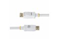 slide {0} of {1}, zoom in, 10ft White VESA Certified DisplayPort 1.2 Cable with Latches