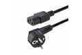 folie 1 von 4, vergrößern, 1 m c13 stromkabel, 18awg, eu schuko auf c13 (kaltgerätestecker), 10a 250v, schwarz, kaltgerätekabel, pc / computer stromkabel, drucker / monitor / pc / c13 netzkabel (713e-1m-power-cord)