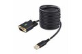 folie 1 von 8, vergrößern, 3m usb auf seriell adapter, com-retention, ftdi, usb-a zu db9 kabel, usb rs232, wechselbare schrauben/muttern (1p10ffc-usb-serial)