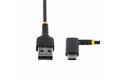 folie 4 von 6, vergrößern, 30 cm usb-a auf usb-c ladekabel - usb-c winkelstecker - robustes schnellladekabel mit aramidfaser - usb 2.0 a zu typ-c - 3a - kurzes usb ladekabel für handy, tablets (r2acr-30c-usb-cable)