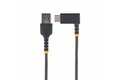 folie 2 von 6, vergrößern, 30 cm usb-a auf usb-c ladekabel - usb-c winkelstecker - robustes schnellladekabel mit aramidfaser - usb 2.0 a zu typ-c - 3a - kurzes usb ladekabel für handy, tablets (r2acr-30c-usb-cable)