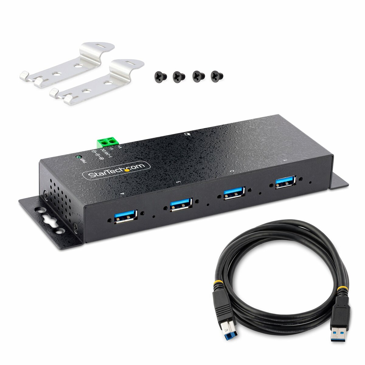folie 8 von 8, vergrößern, 4-port usb 3.0 hub mit 5 gbit/s - robuster usb verteiler 3.0 mit esd-/überspannungsschutz - industrie usb hub/ladestation, heavy duty - usb mehrfachstecker/splitter (5g4aindnp-usb-a-hub)