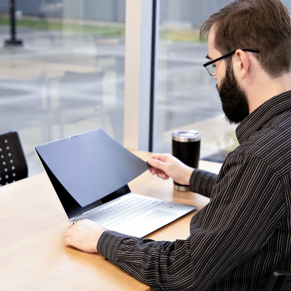 folie 9 von 9, vergrößern, 14 zoll 16:9 touch blickschutzfilter, blendschutzfilter, laptop monitor sichtschutzfilter mit 51% blaulichtreduzierung, flip-over