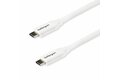 folie 1 von 4, vergrößern, usb-c auf usb-c kabel mit 5a power delivery - st/st - weiß - 2m - usb 2.0 - usb-if zertifiziert - usb typ c kabel (usb2c5c2mw)