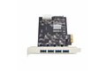 folie 3 von 9, vergrößern, 4-port usb pcie karte, usb 3.2 5gbps, 4x usb-controller