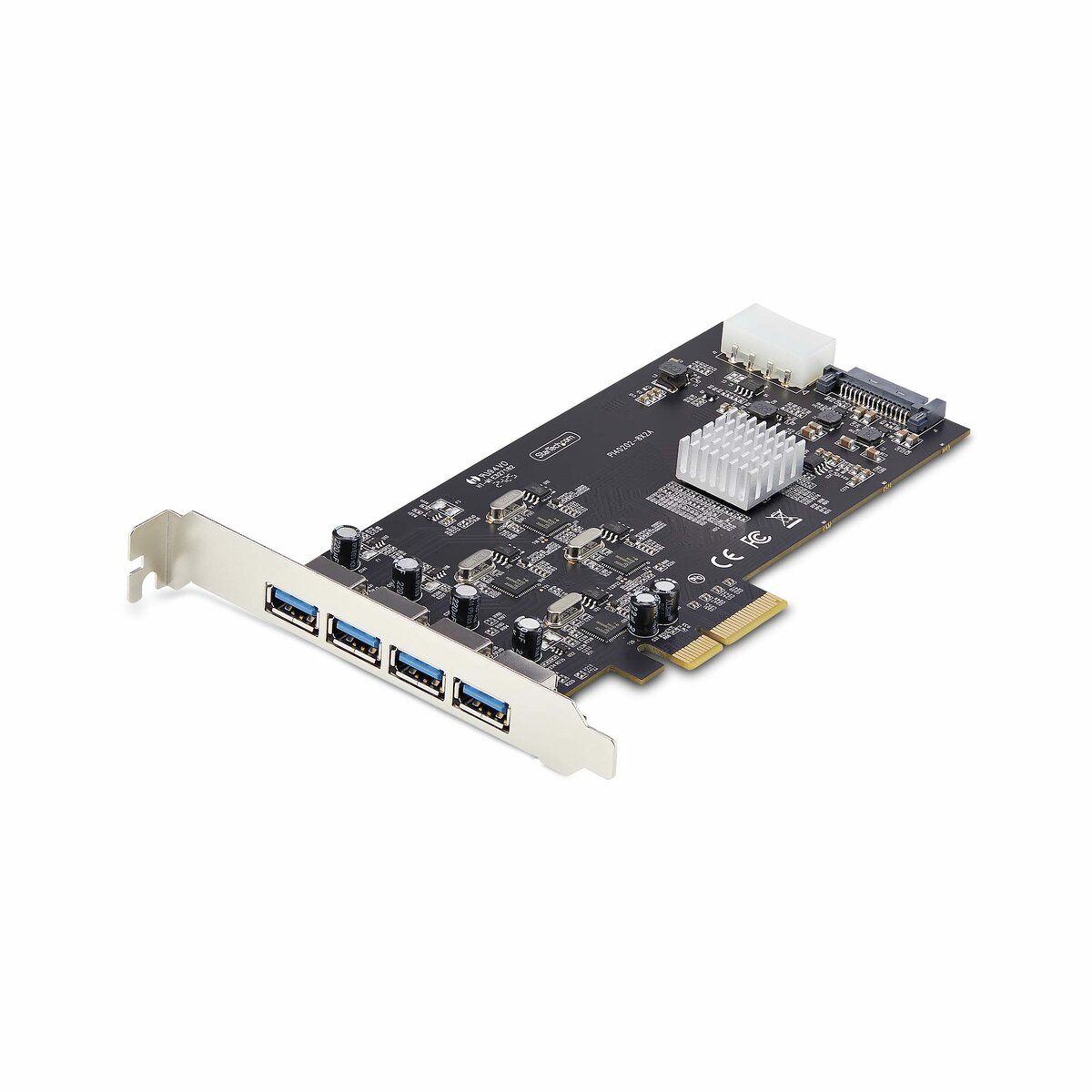 folie 1 von 9, vergrößern, 4-port usb pcie karte, usb 3.2 5gbps, 4x usb-controller