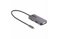folie 1 von 6, vergrößern, usb c video adapter, usb-c auf hdmi dvi vga adapter, bis zu 4k 60hz, aluminium, multiport bildschirmadapter, thunderbolt 3 & 4 kompatibel, usb typ-c reiseadapter (118-usbc-hdmi-vgadvi)