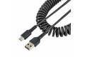 folie 1 von 5, vergrößern, 50cm usb a auf usb c kabel, hochbelastbares spiralkabel für laden & synchronisieren, usb 2.0 a zu typ-c ladekabel, robuste aramidfaser, handy schnellladekabel (r2acc-50c-usb-cable)