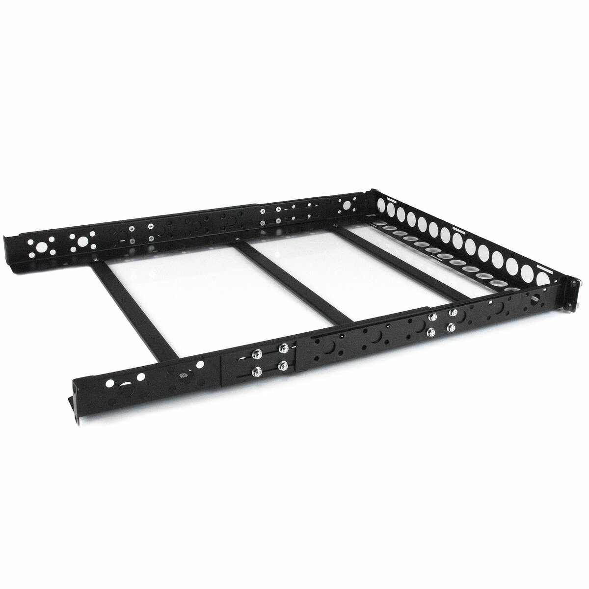 folie 1 von 4, vergrößern, 1 he universal server rack schienen - taa-konforme server montageschienen mit einstellbarer tiefe - 19 zoll rack mount schienen (unirails1u)