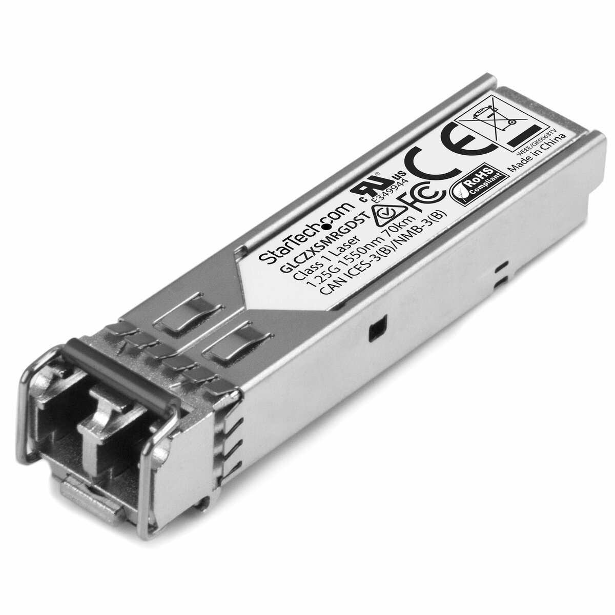 folie 1 von 3, vergrößern, cisco glc-zx-sm-rgd kompatibel sfp - gigabit fiber 1000base-zx sfp transceiver modul - sm lc - 70km - 1550nm (glczxsmrgdst)