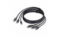 folie 1 von 4, vergrößern, 1,8m dual-displayport und usb kvm kabel, 2x dp 4k 60hz