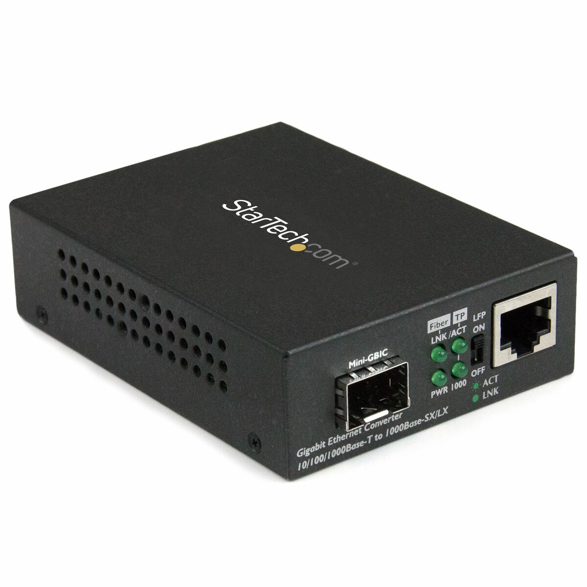 folie 1 von 3, vergrößern, gigabit ethernet glasfaser medienkonverter mit offenem sfp steckplatz - unterstützt 10/100/1000 netzwerke (mcm1110sfp)