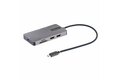 folie 1 von 7, vergrößern, usb c multiport adapter, usb c auf dual hdmi video, 4k 60hz, 5gbit/s usb-a hub, 100w pd pass-through/gbe/sd-microsd kartenleser, reiseadapter/laptop dockingstation (120b-usbc-multiport)