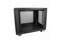 slide {0} of {1}, zoom in, 12U Server Rack Cabinet, 4-Post Adjustable Depth (2" to 30")Network Equipment Rack Enclosure w/Casters/Cable Management/1U Shelf/Locking Doors and Side Panels - 12U Rack Cabinet (RK1233BKM)