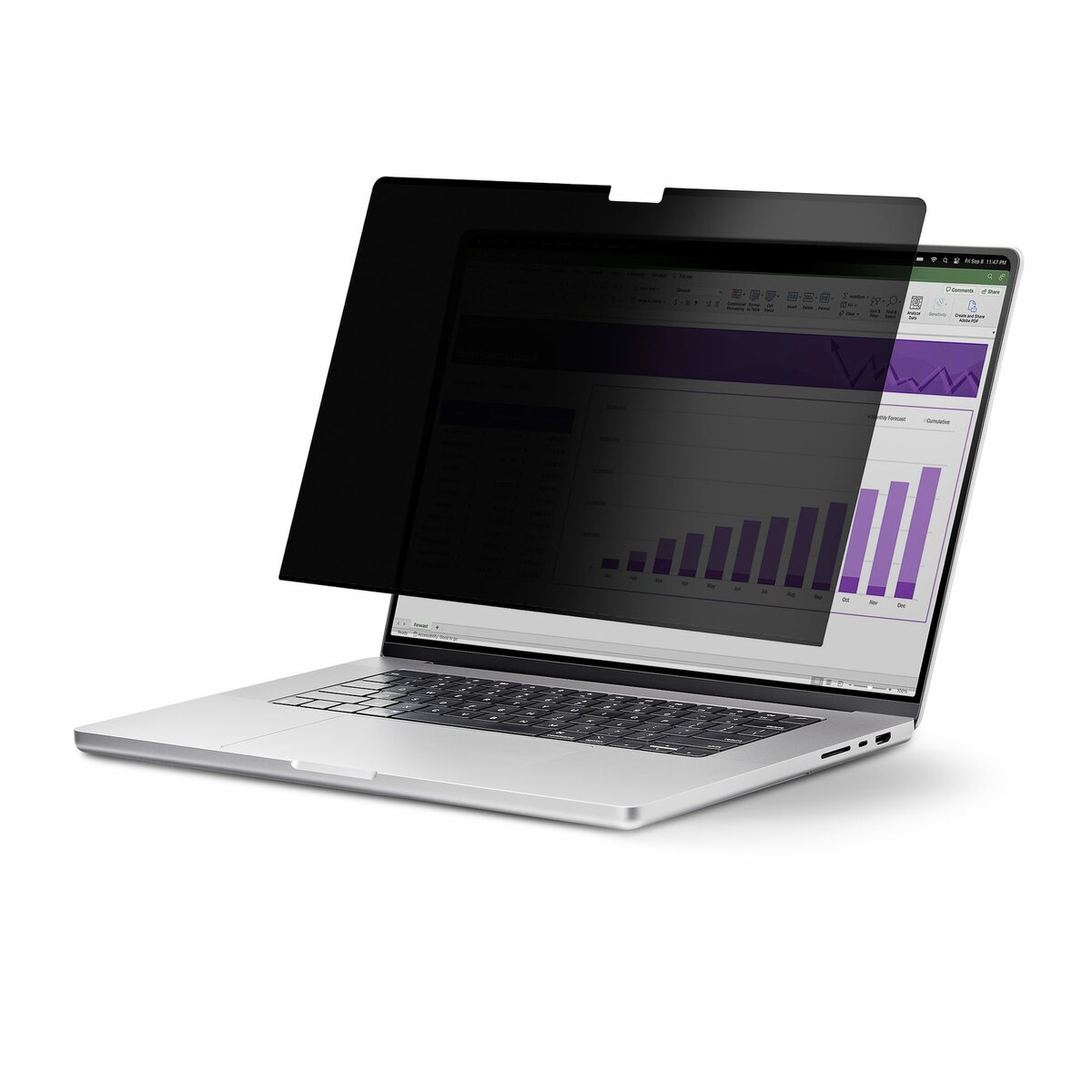 folie 1 von 6, vergrößern, 14,1" 16:10 touch laptop sichtschutz, blickschutz, flip-up