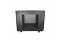slide {0} of {1}, zoom in, 12U Server Rack Cabinet, 4-Post Adjustable Depth (2" to 30")Network Equipment Rack Enclosure w/Casters/Cable Management/1U Shelf/Locking Doors and Side Panels - 12U Rack Cabinet (RK1233BKM)