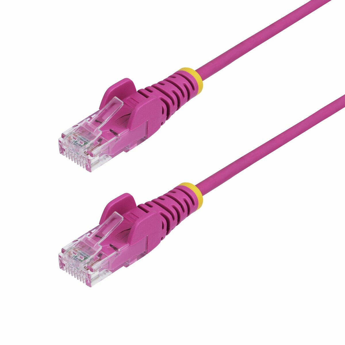 folie 1 von 5, vergrößern, 2m rosa dünnes cat6-ethernet-kabel, snagless, lszh