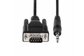folie 4 von 5, vergrößern, 1 m db9 auf 3.5mm serielles kabel für gerätekonfiguration, db9 stecker auf 3.5 mm klinkenstecker rs232 adapter, kalibrierung von projektoren, digital signage, tvs (9m351m-rs232-cable)