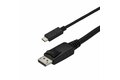 folie 3 von 5, vergrößern, 3m usb-c auf displayport 1.2 kabel 4k 60hz - usb-c auf dp adapterkabel/videoadapter - hbr2 - usb-c dp alt mode auf dp monitor videokabel - thunderbolt 3 kompatibel - schwarz (cdp2dpmm3mb)