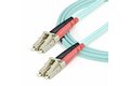 folie 3 von 4, vergrößern, 1 m om3 lwl patchkabel - zipcord multimode-glasfaserkabel lc/upc auf lc/upc - vollduplex 50/125µm sfp/optisches kabel - 100g optical lichtleiterkabel - lszh lichtwellenleiter (a50fblclc1)