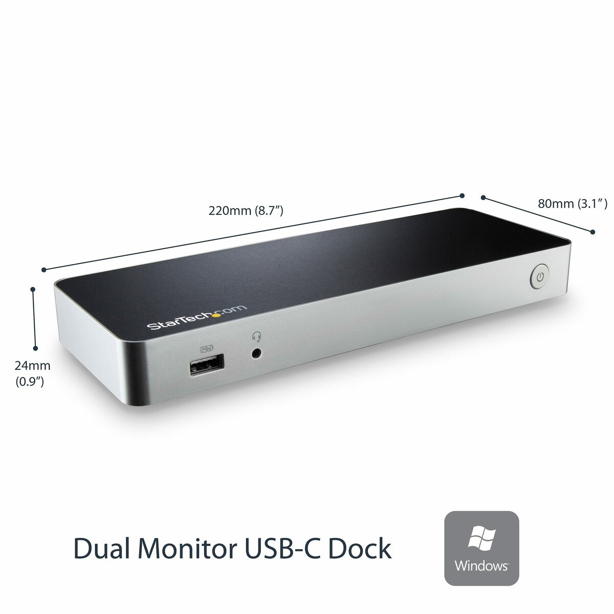 folie 2 von 8, vergrößern, usb c dockingstation für zwei monitore mit 60 w power delivery für windows laptops - usb c auf hdmi / dvi dock - usb-c 3.1 gen 1 dock mit laden - thunderbolt 3 kompatibel (mst30c2hhpdu)