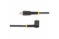 folie 3 von 6, vergrößern, 2 m robustes usb-c auf lightning kabel, usb 2.0 zu lightning winkelstecker, ladekabel und synchronisierung, apple mfi zertifiziertes iphone lightning kabel, abgewinkelt (rusb2cltmm2mr)