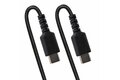folie 5 von 5, vergrößern, 1m usb c auf usb c kabel, hochbelastbares spiralkabel zum laden und synchronisieren, usb c 2.0 kabel, robuste aramidfaser, schnellladekabel mit emi schutz, schwarz (r2ccc-1m-usb-cable)