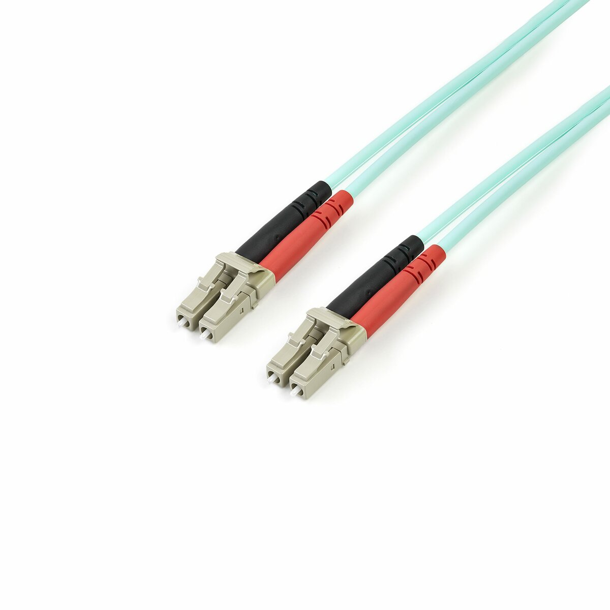 folie 1 von 3, vergrößern, 3 m om3 lwl patchkabel - zipcord multimode-glasfaserkabel lc/upc auf lc/upc - vollduplex 50/125µm sfp/optisches kabel - 100g optical lichtleiterkabel - lszh lichtwellenleiter (a50fblclc3)